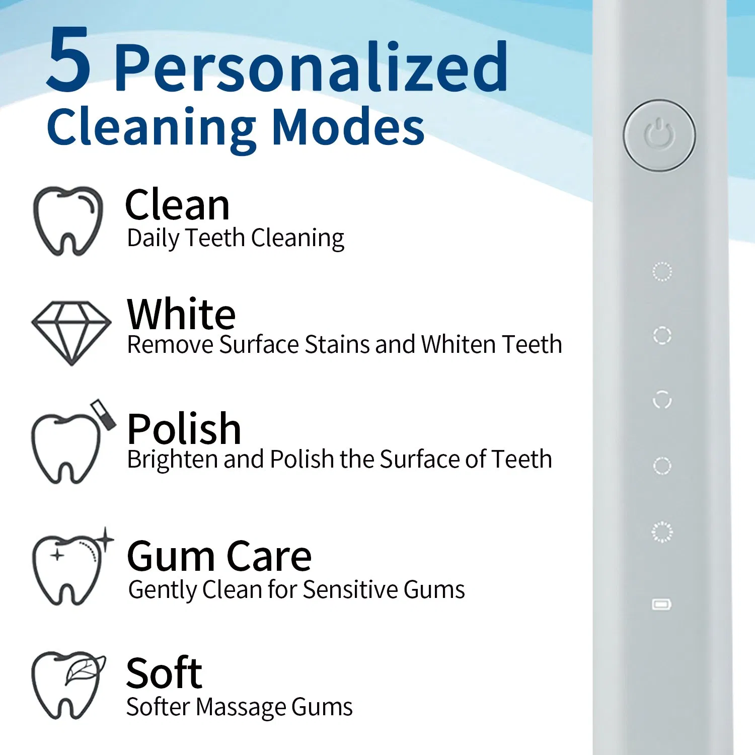 2024 Adult New Electric Toothbrush Home Use USB Power Cleansing Electric Toothbrush