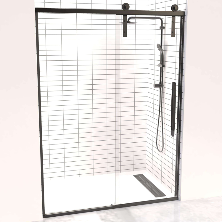 Modern Tempered Glass Shower Cabin with Easy Access Door
