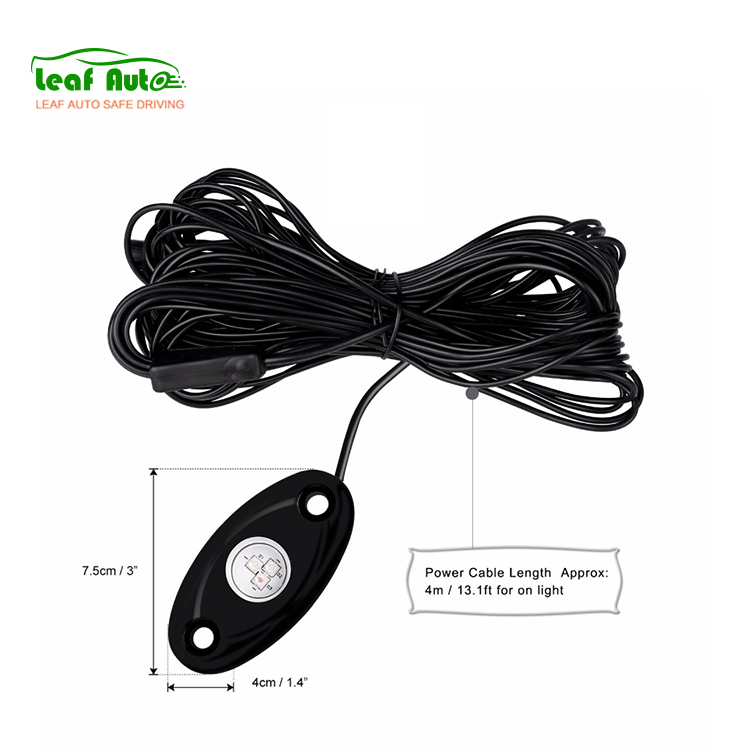 Комплект RGB LED Rock Lights, 4 шт, с Bluetooth-пультом