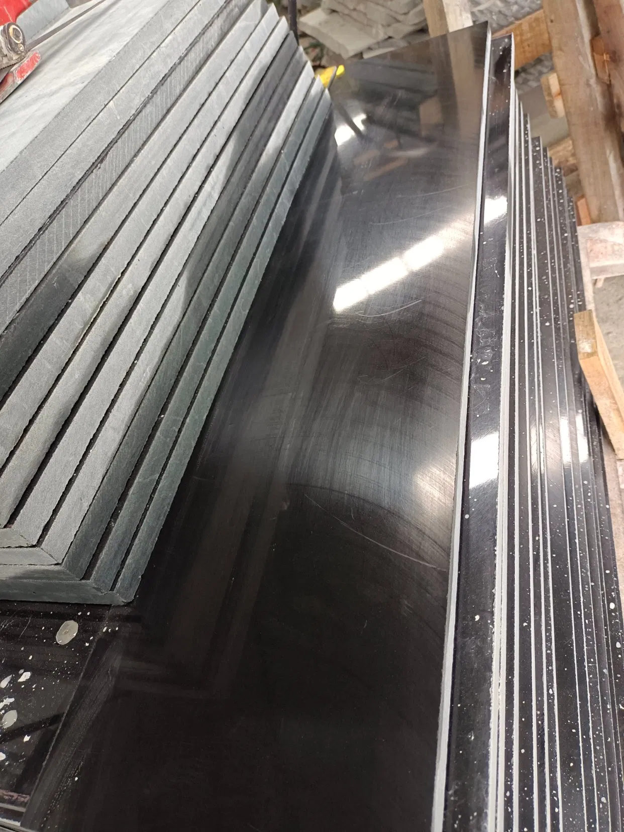 Cheap Polished Black Granite Small Basalt Slab for Stair