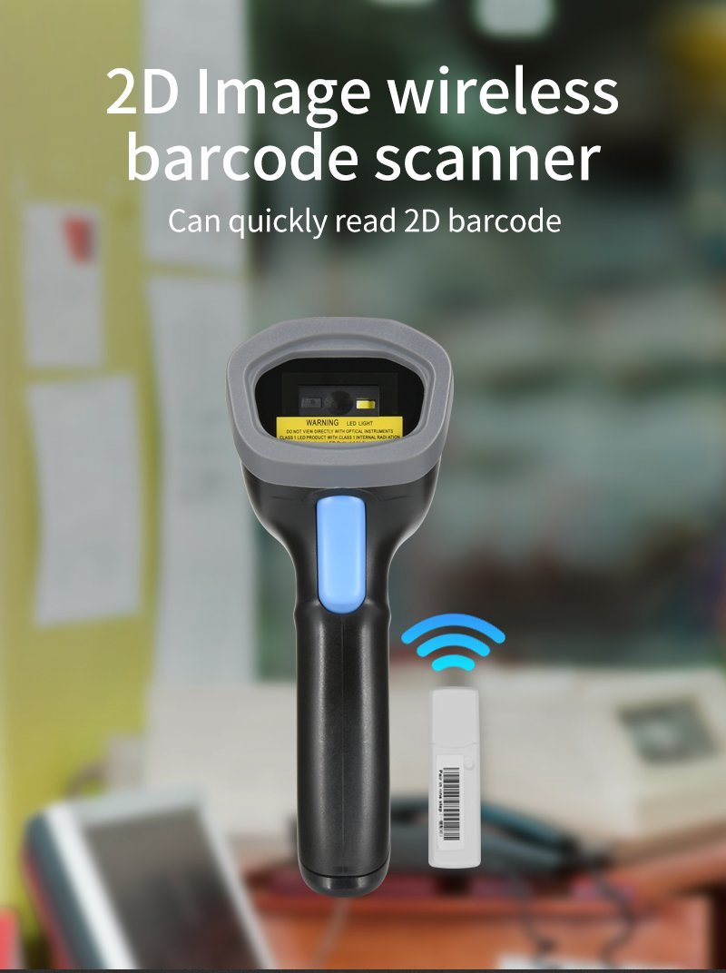 2.4G USB Wireless Barcode Scanner 2D Laser Barcode Reader 1d Wired Handheld Qr Bar Code Scanners Qr Barcode Scan Gun