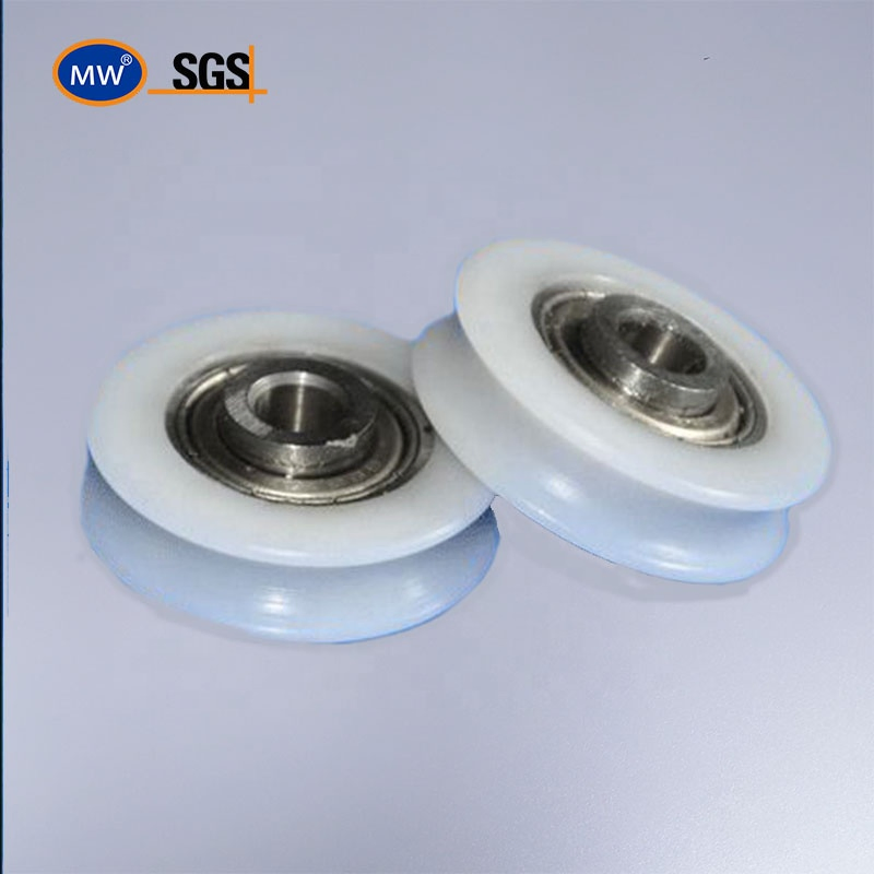 Low Noise Bathroom Barn Door Cabinet Window Ball Plastic Bearing Pulley