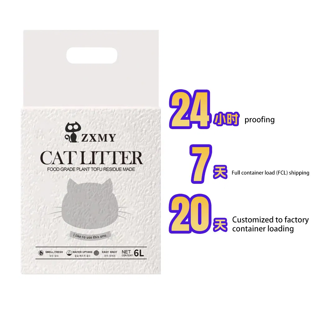 6L Plant-Based Green Tea Tofu Cat Litter Deodorizes and Eliminates Dust