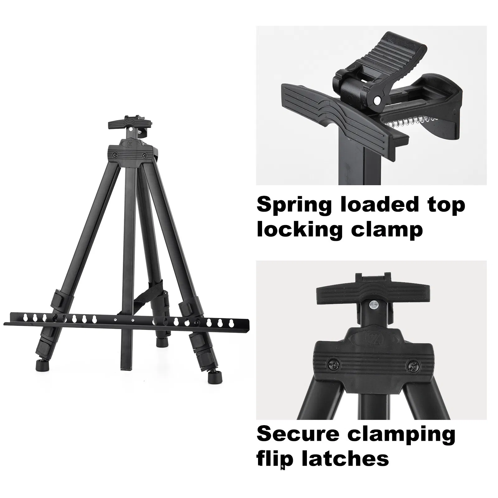 Display Rack 4 Section Aluminum Alloy Pop Stand Portable Telescopic Tripod Advertising