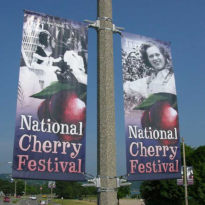 Flexible Removable City Road Spring Loaded Banner Framework Equipment for Advertising