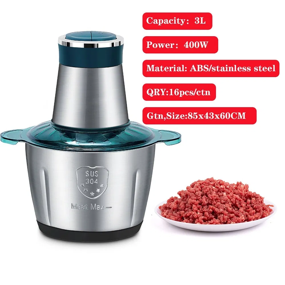 2L/3L Stainless Steel Electric Meat Grinder for Home Kitchen Food and Vegetable