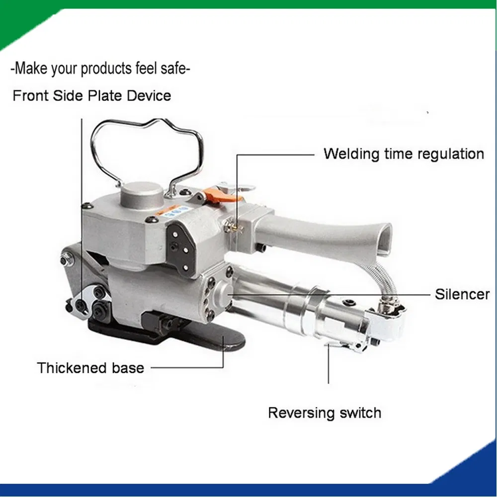 Пневматический инструмент для стяжки PET/PP лентой