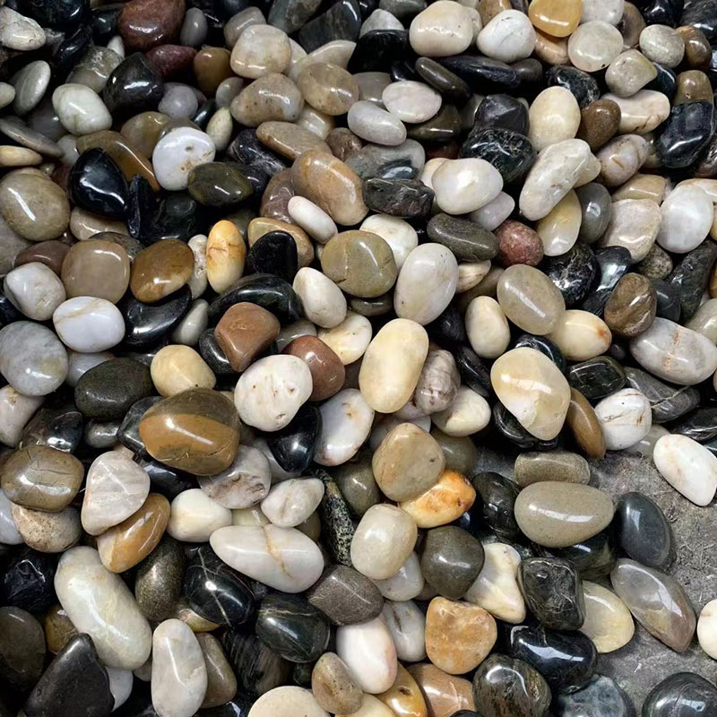 Mixed Color River Stone Driveways Pebbles Natural Landscape Cobbles