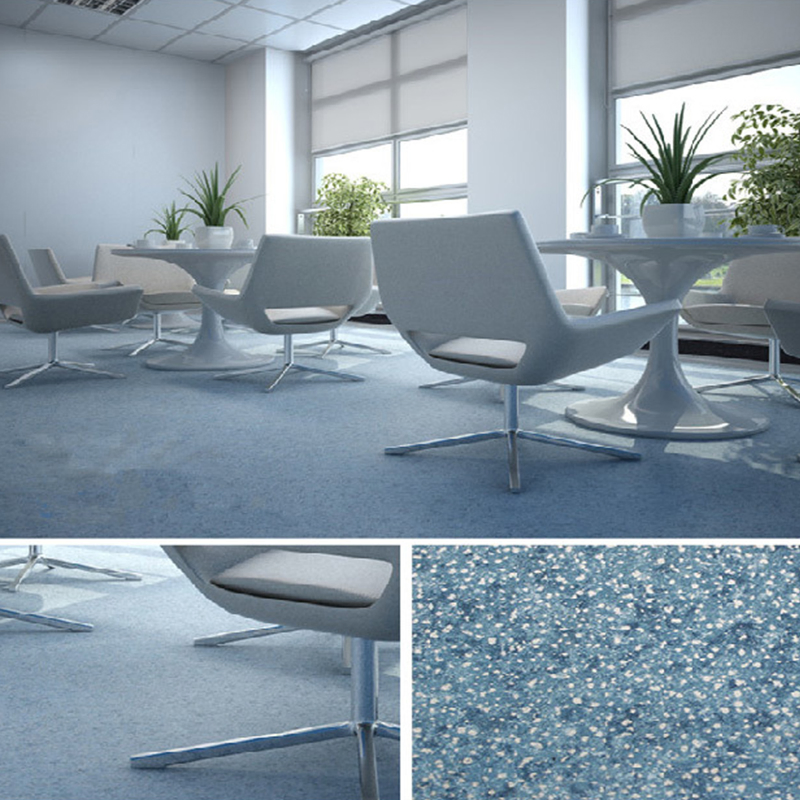 Green Marble Look Office Room Hospital Commercial PVC Flooring with Cheap Price