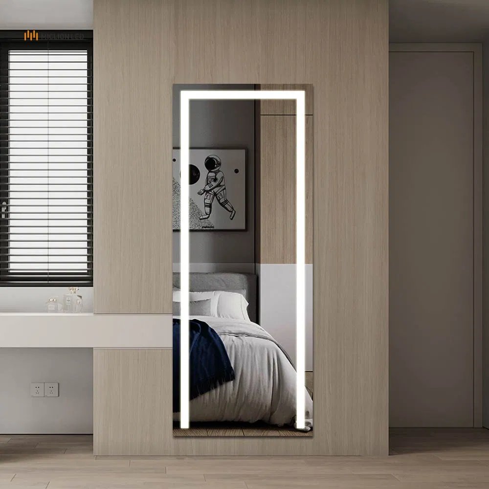 Wholesale Modern Dressing Room Full Length Mirror with Dimmable 3 Color LED Lights