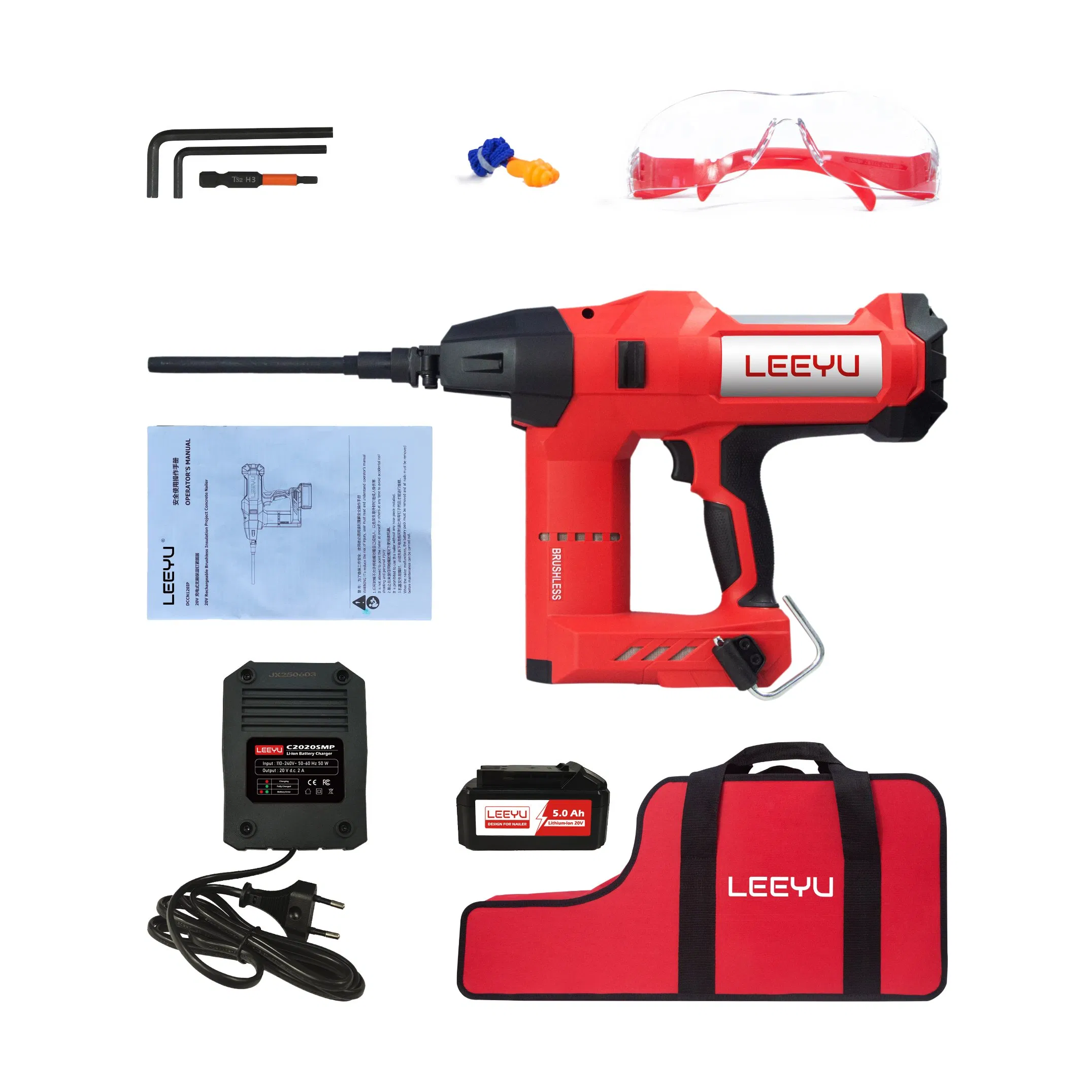 Аккумуляторный изоляционный монтажный пистолет Dccn120IP для бетона