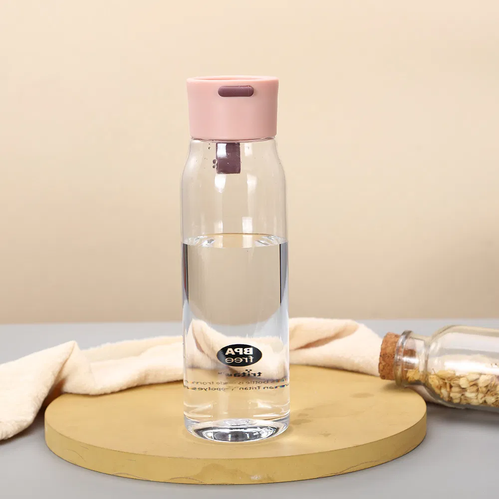 Space Mug Portable Silicone Carry Handle Plastic Transparent Sports Bottle