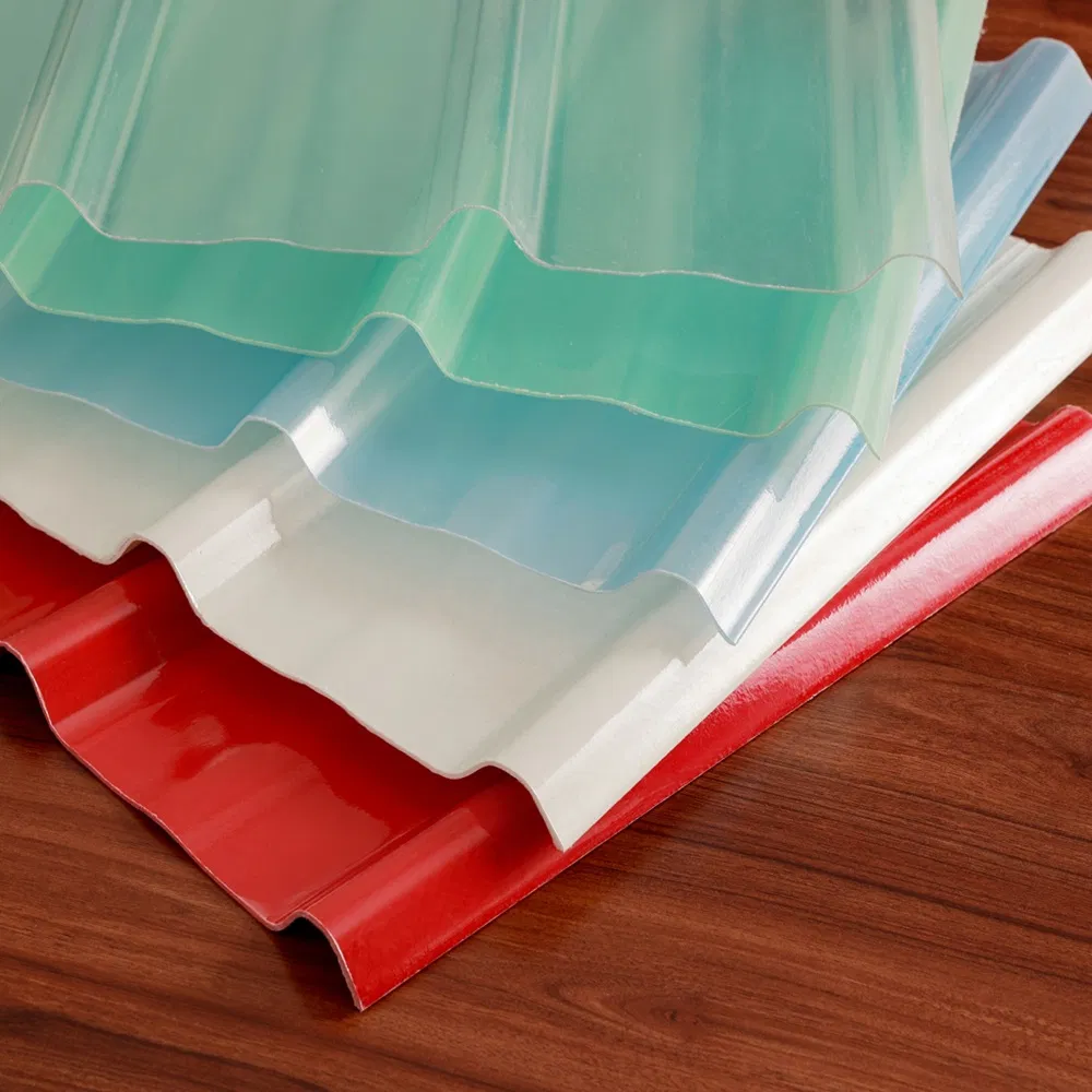Calamina Corrugada De Fibra De Vidrio FRP Corrugated Roofing Sheet