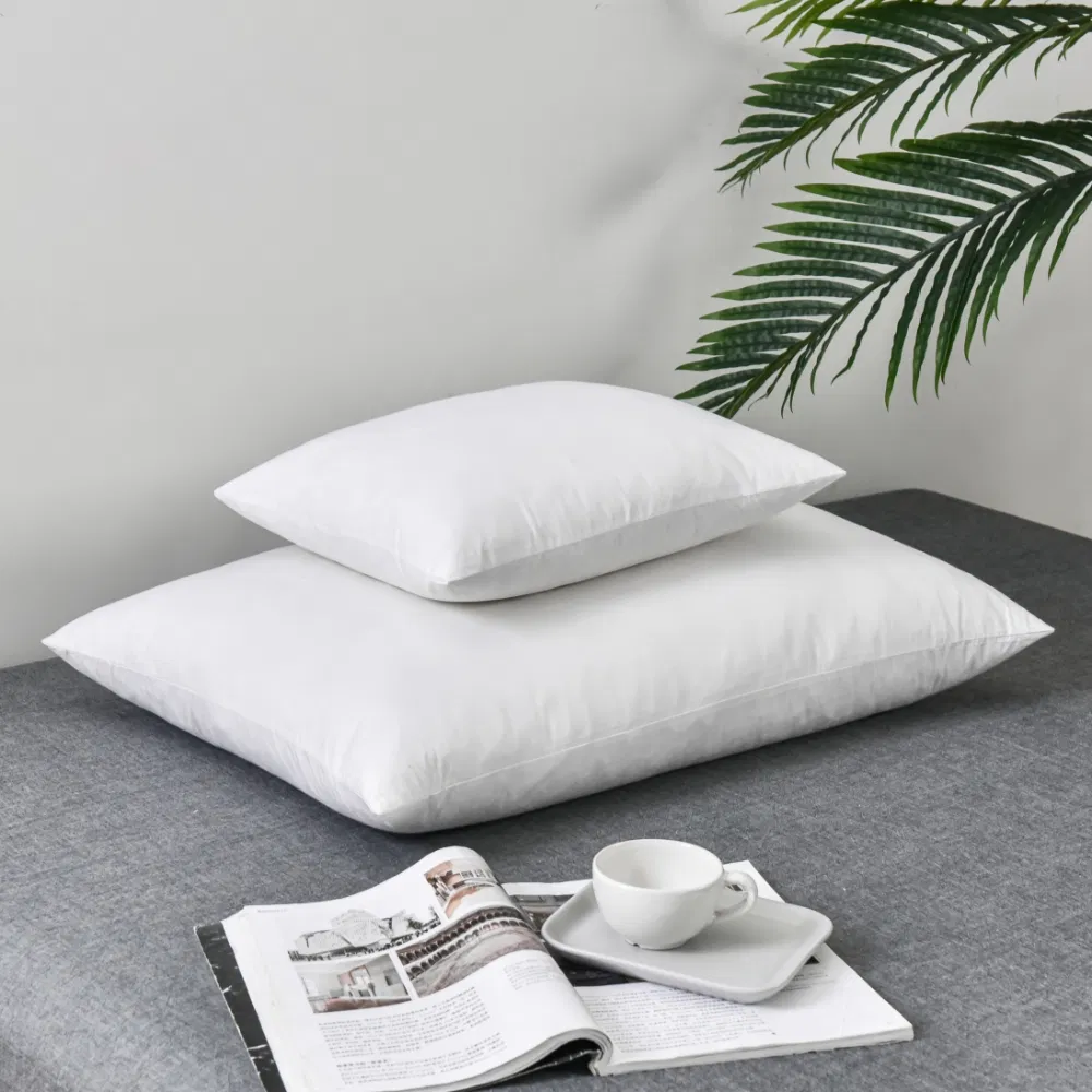 Wholesale 85/15 Goose Feather Pillow Inserts - 380tc Twill Weave Downproof Cover, Reinforced Gusset (MOQ 100PCS)