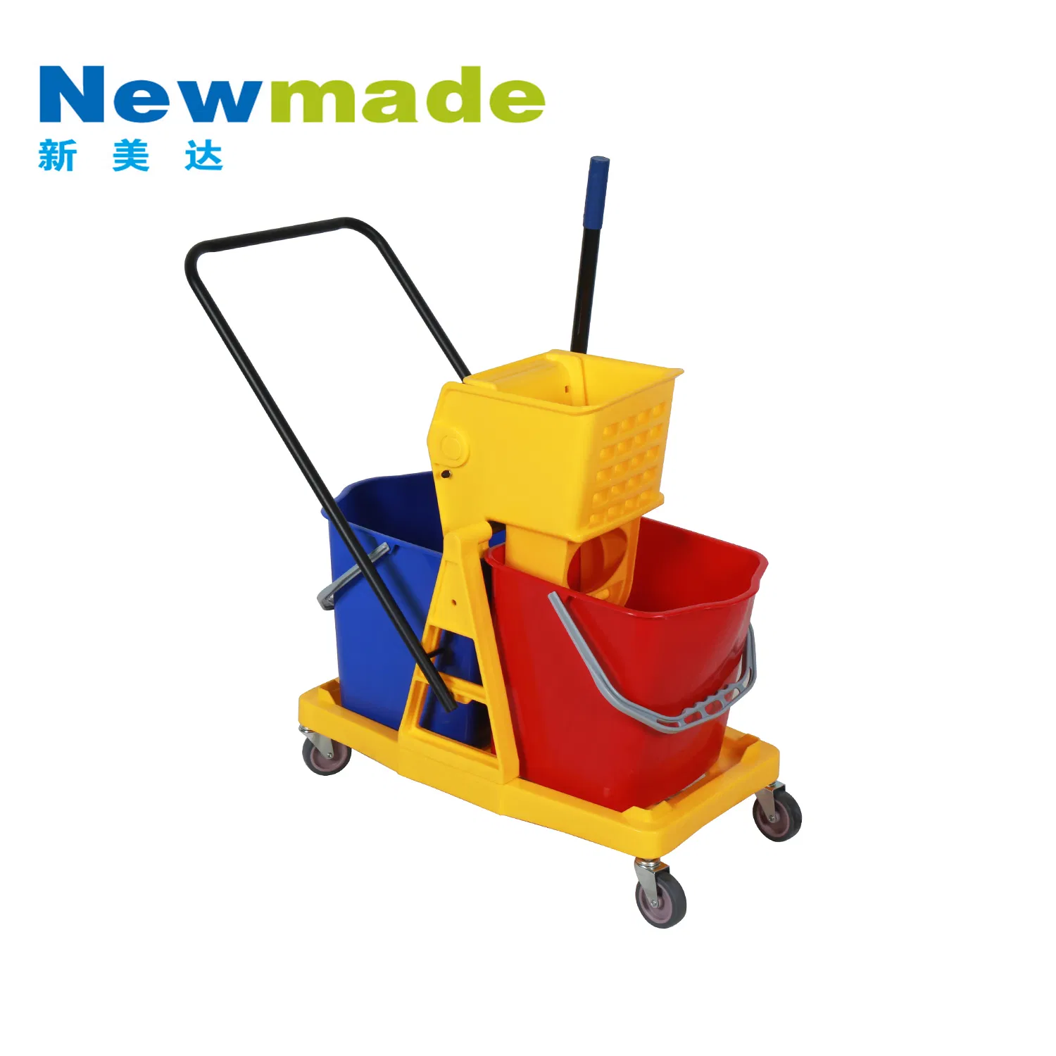 46L Double Bucket Wringer Trolley