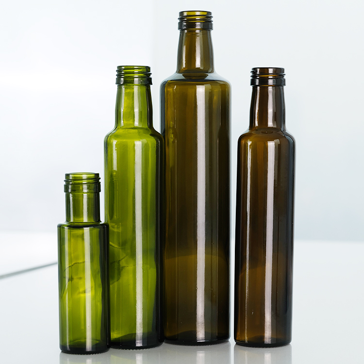 Olive Oil 75 Cl Green Oil Glass Bottle with Aluminium Metal Cover