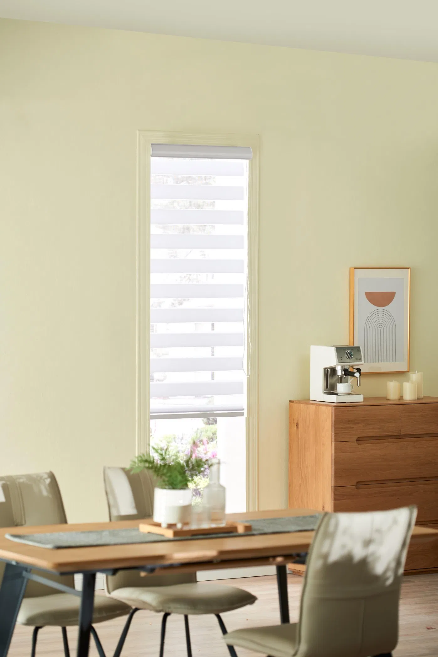 Ymtc dual Blinds Day and Night Sheer Blackout Fabric Decorative Zebra Shades