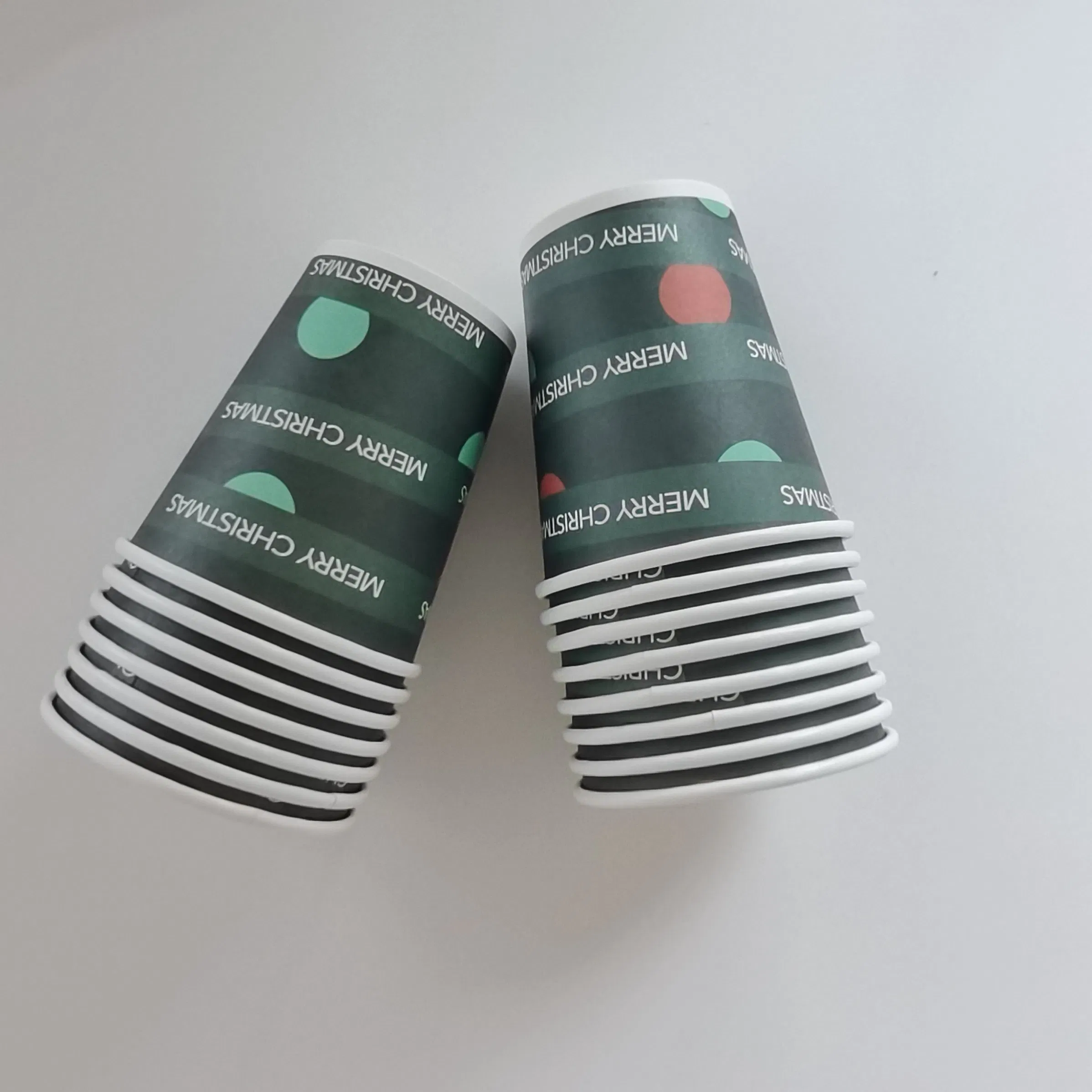 Friendly Plastic Free Water-Based Coating Colorful 8oz Hot Coffee Personal Printing Disposable Double Wall Paper Coffee Cup