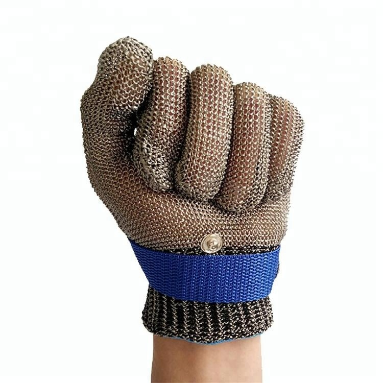 Level A9 Cut Resistant Stainless Steel Wire Kitchen Cleaning Wire Gloves Oyster Stucking Glove