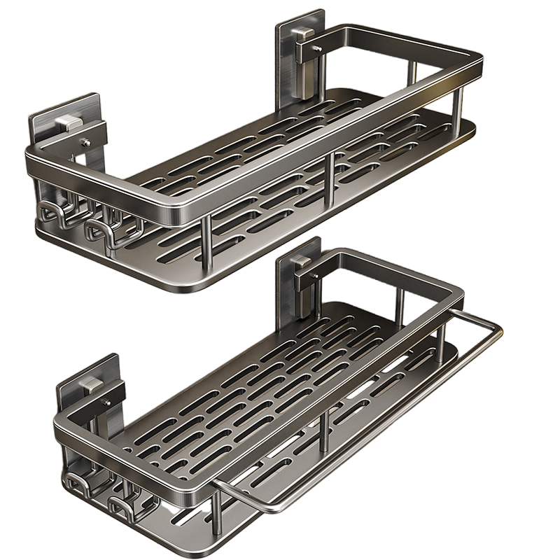 Bathroom Wall-Hanging Waterproof Solid Metal Stainless Steel Storage Rack / Basket / Shelf