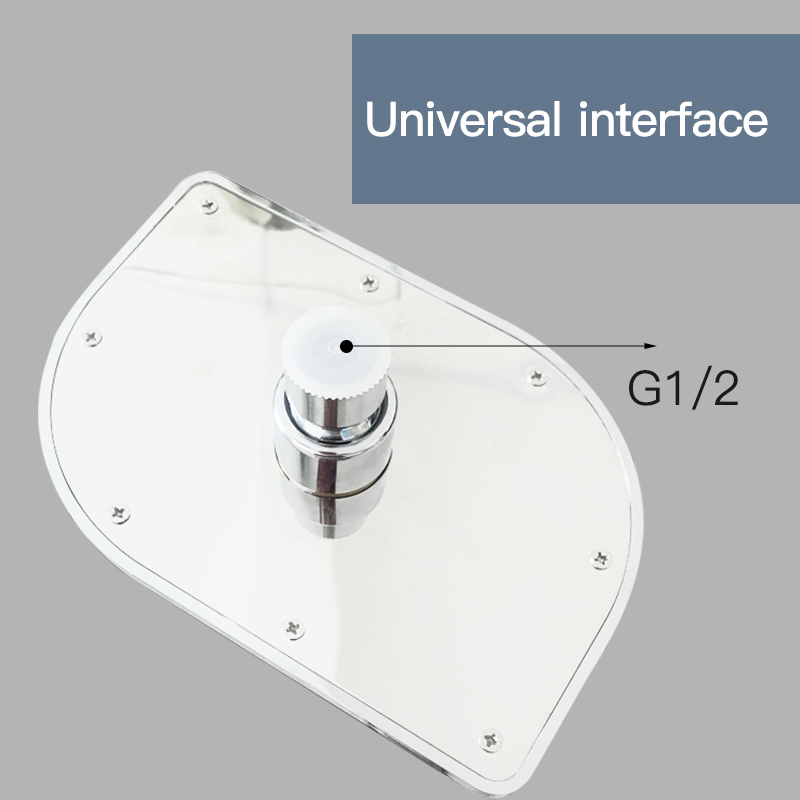 Душ-лейка квадратная настенная из нержавеющей стали