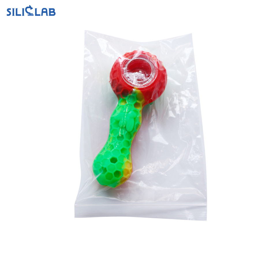 Wholesale Portable Smoking Pipes with a Bee Amazon Smoking Accessories Food Grade Silicone Tobacco Glass Pipes