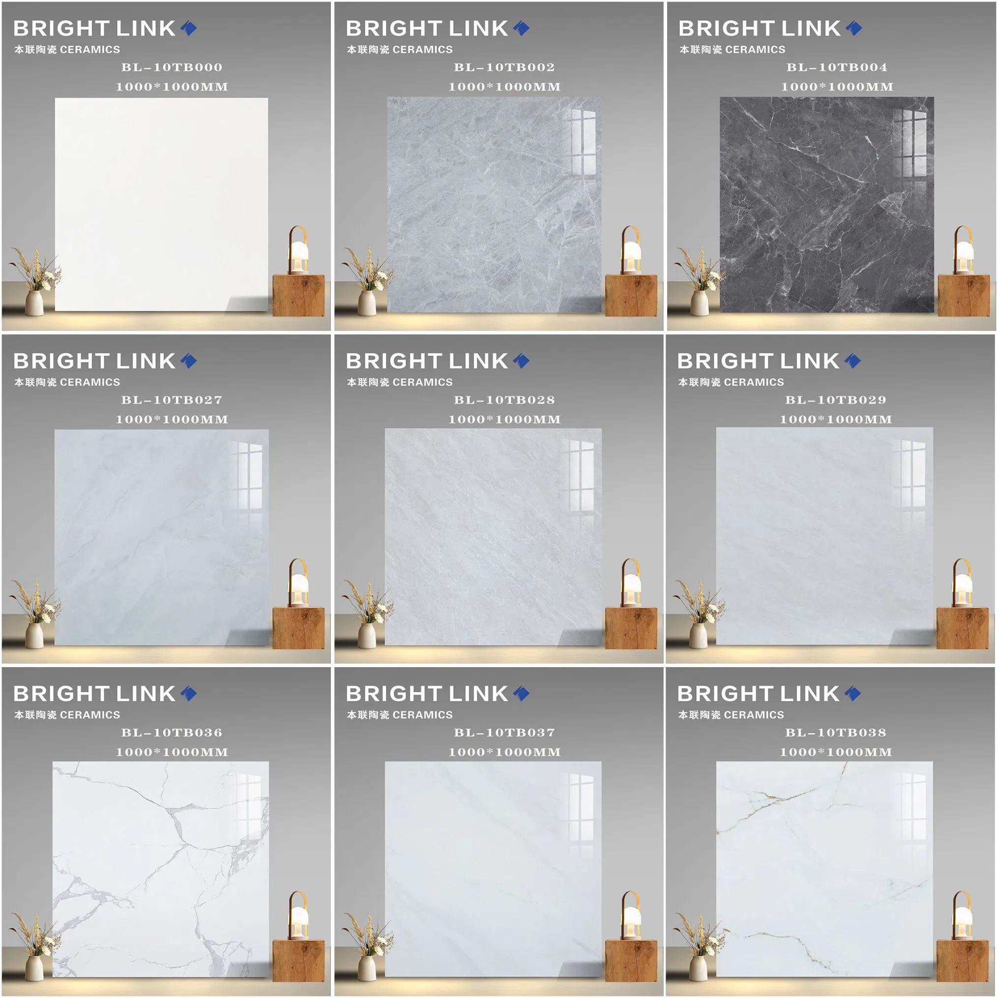 Deluxe Design 1000*1000mm Polish Glazed Porcelain Floor Tile