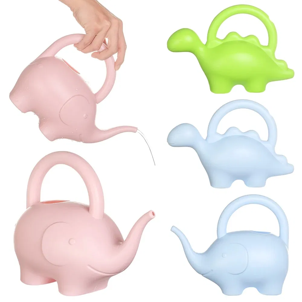 Garden Water Can Plastic Gardening Tool Cute Elephant Dinosaur Shape Lawn Watering Pot for Home Plant Flower Bonsai Irrigation
