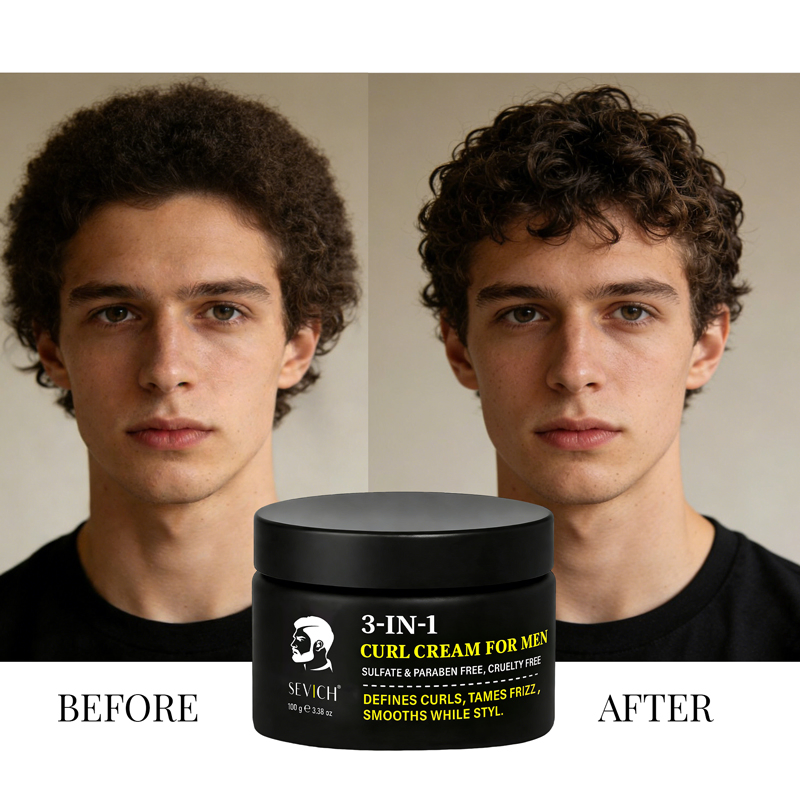 Sevich Hair Styling Curl Defining Cream Men Custom Logo Natural Fruit Extract Curl Cream for Frizzy Moisture Hair Care
