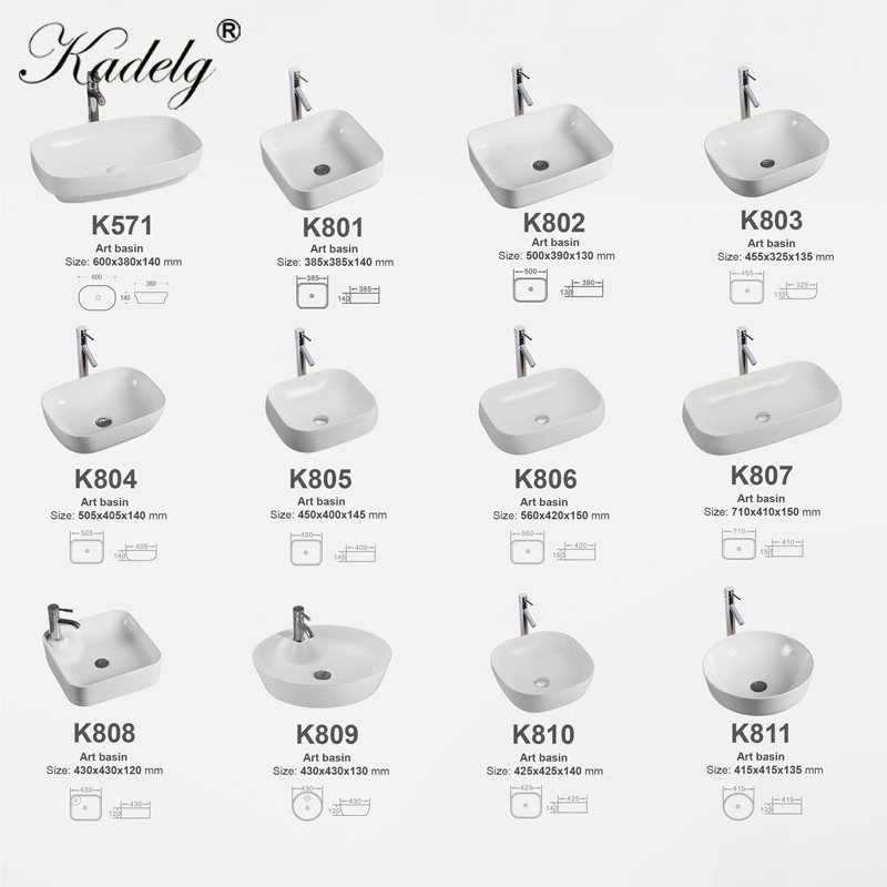 Chinese Factory Direct Sale Bathroom Ceramic Wc Washing Hand Counter Top Art Basin