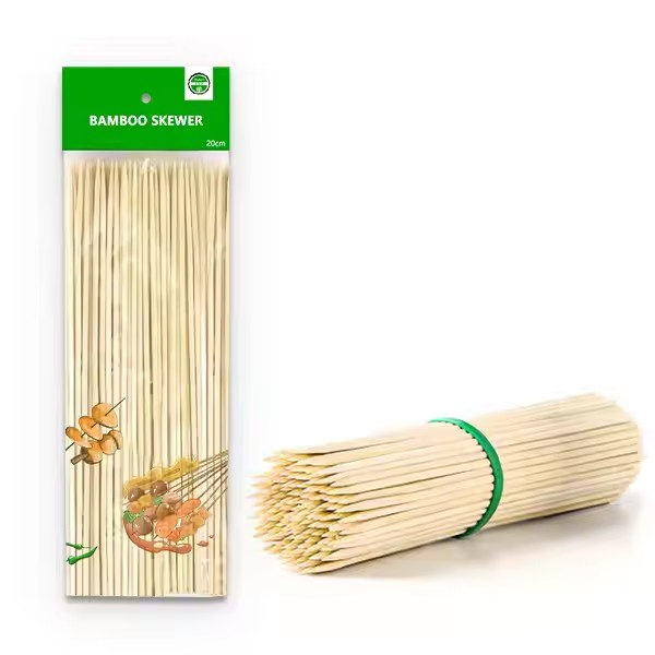 Biodegradable Round Bamboo Skewers BBQ Sticks