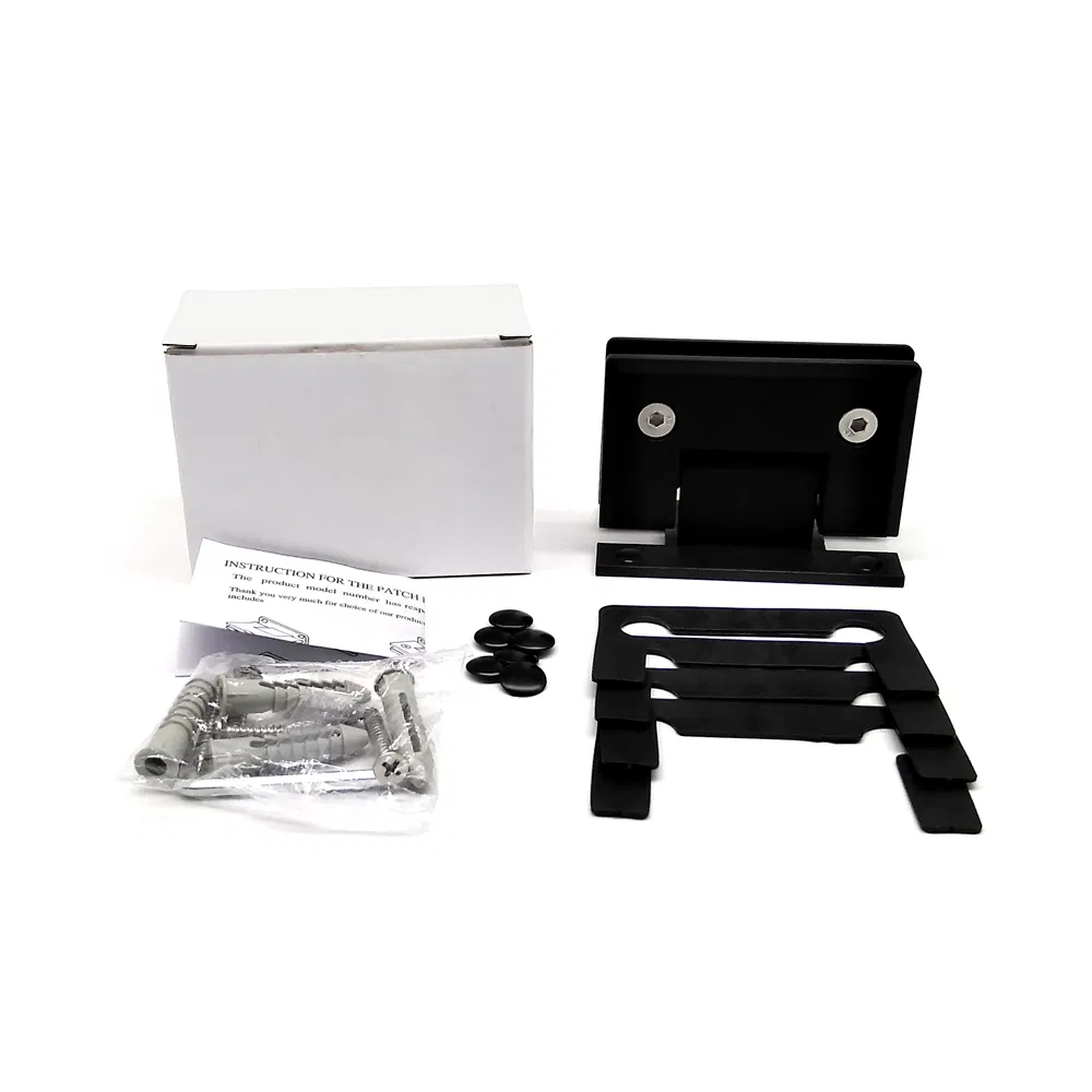 Stainless Steel Glass to Wall Matt Black Glass Door Pivot Shower Hinge