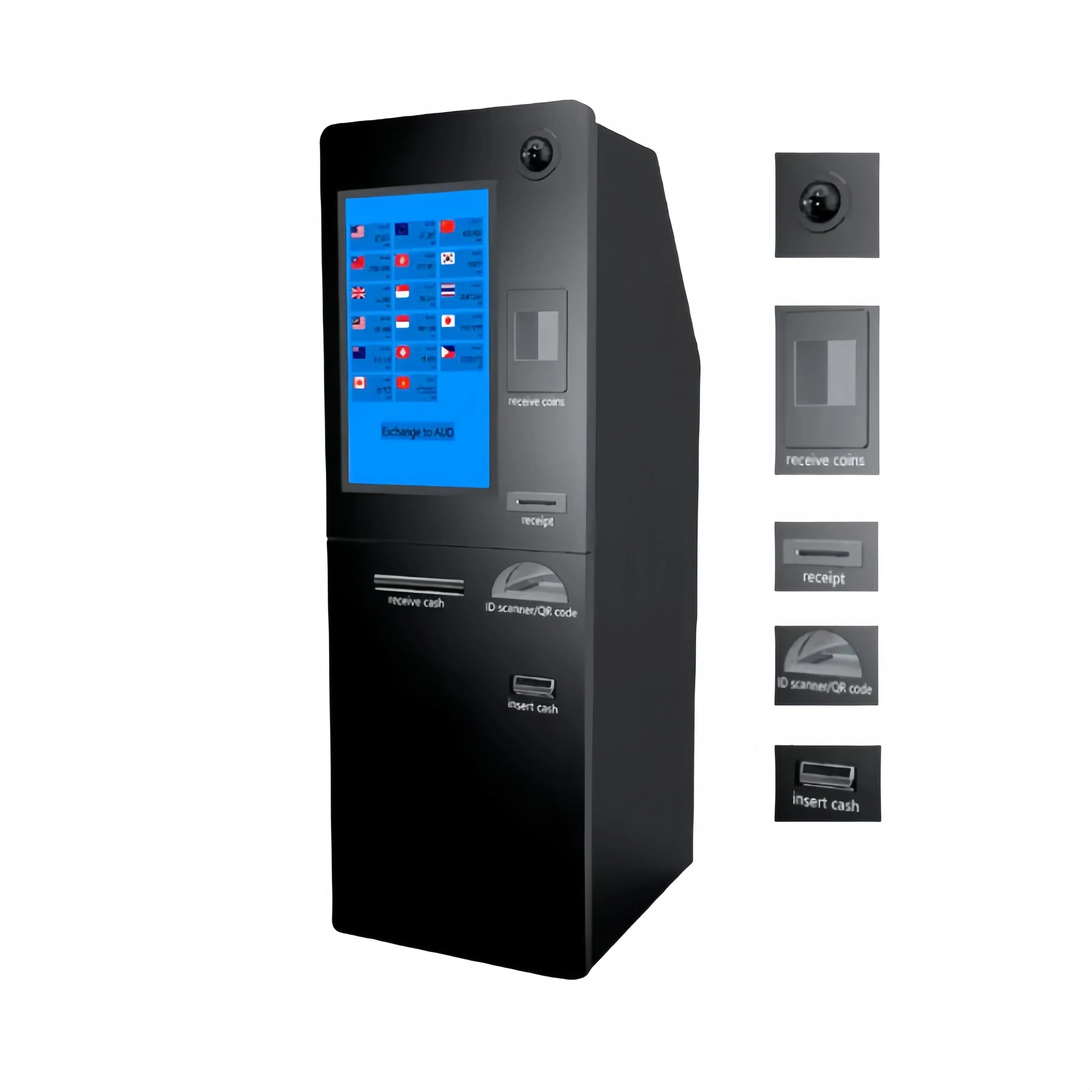 Foreign Currency Exchange Kiosk Self Service Cash Exchange Machine