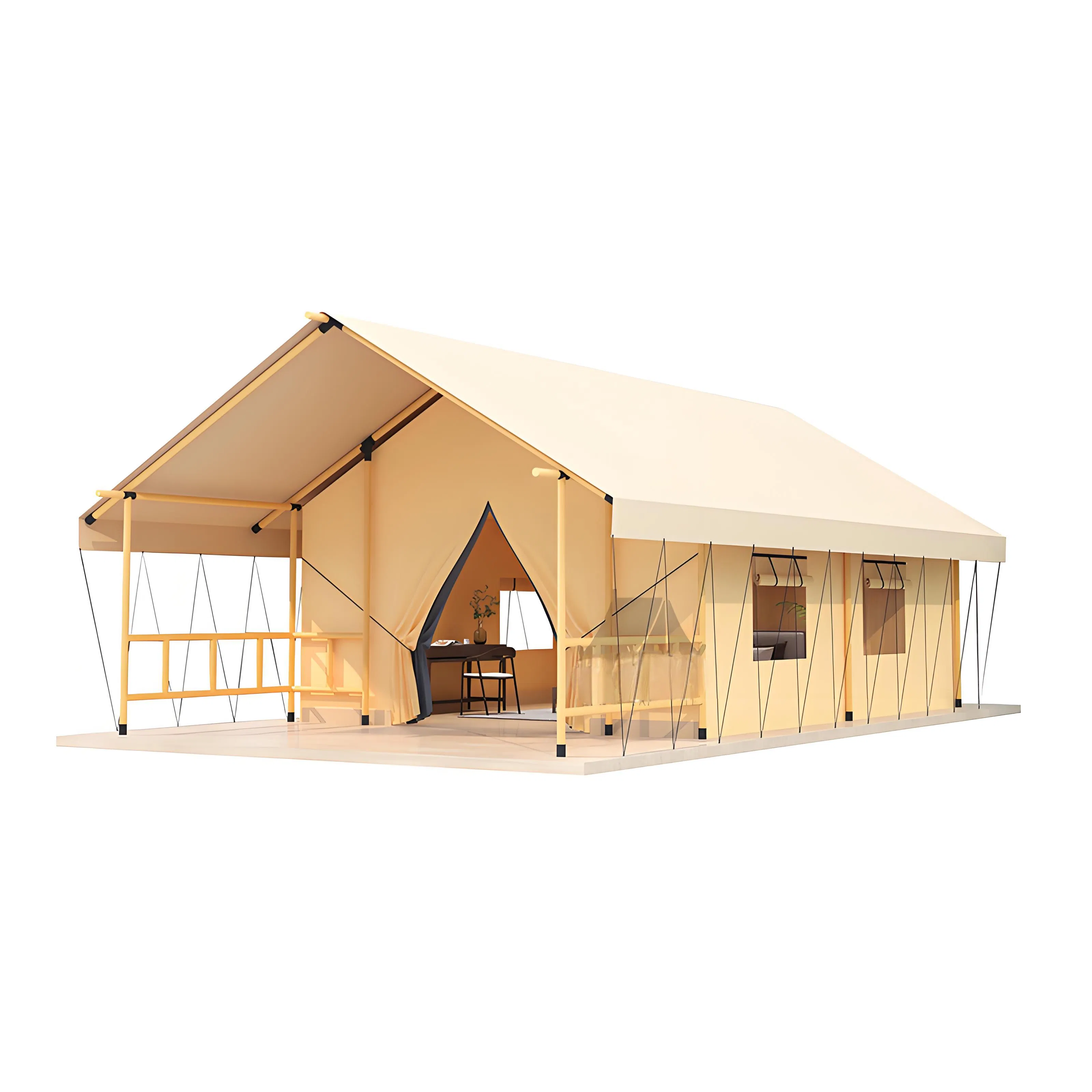 Commercial-Grade Multifunction Sloped-Roof Tent