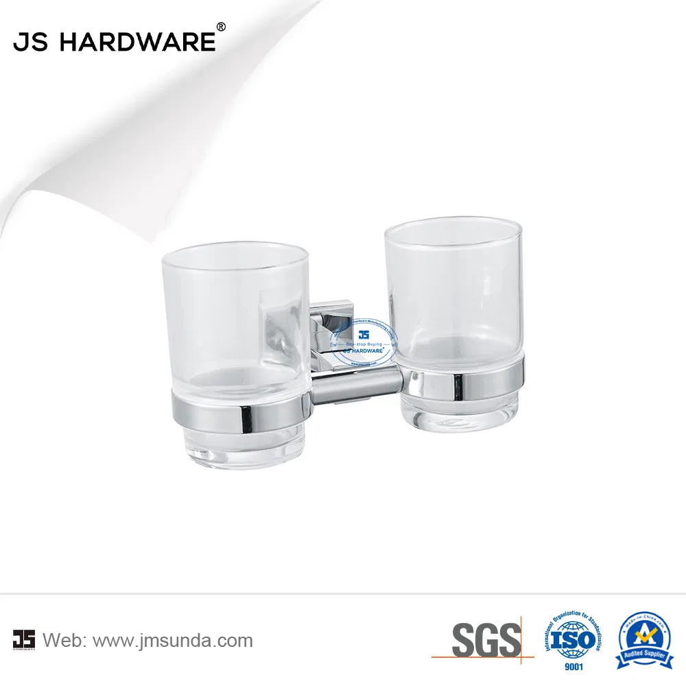 Wholesale Toothbrush Glass Cup Double Tumbler Holder for Washroom