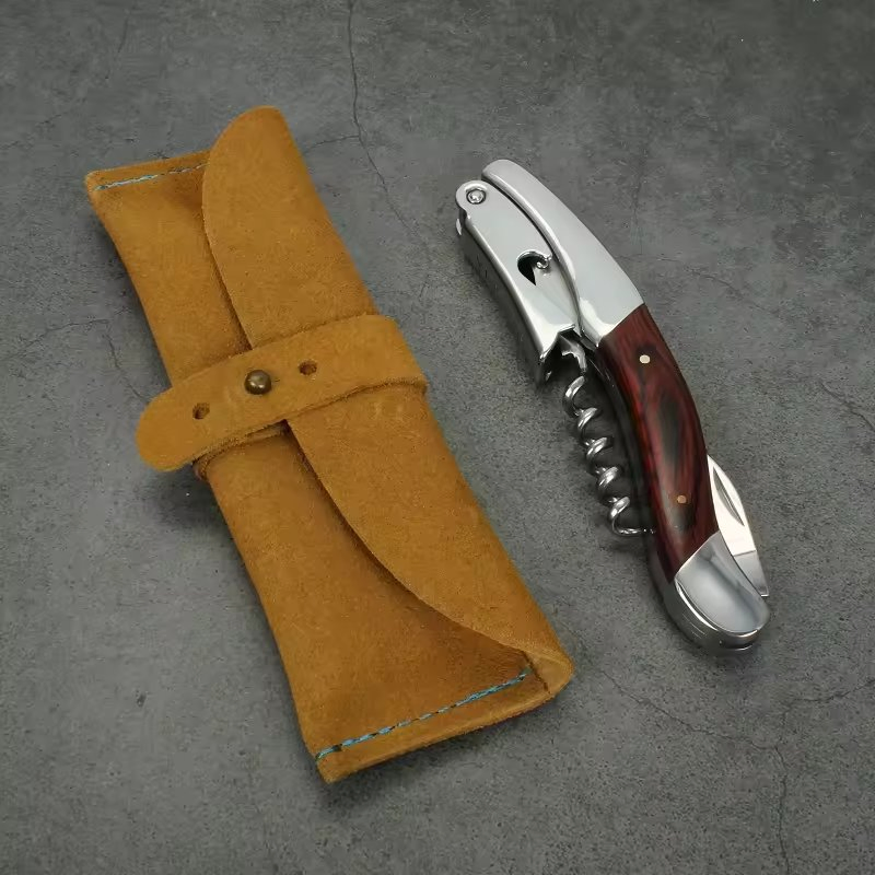 3 in 1 Multifunction Bottle Opener/ Wine Opener with Pakka Wooden Handle (SE-WO719)