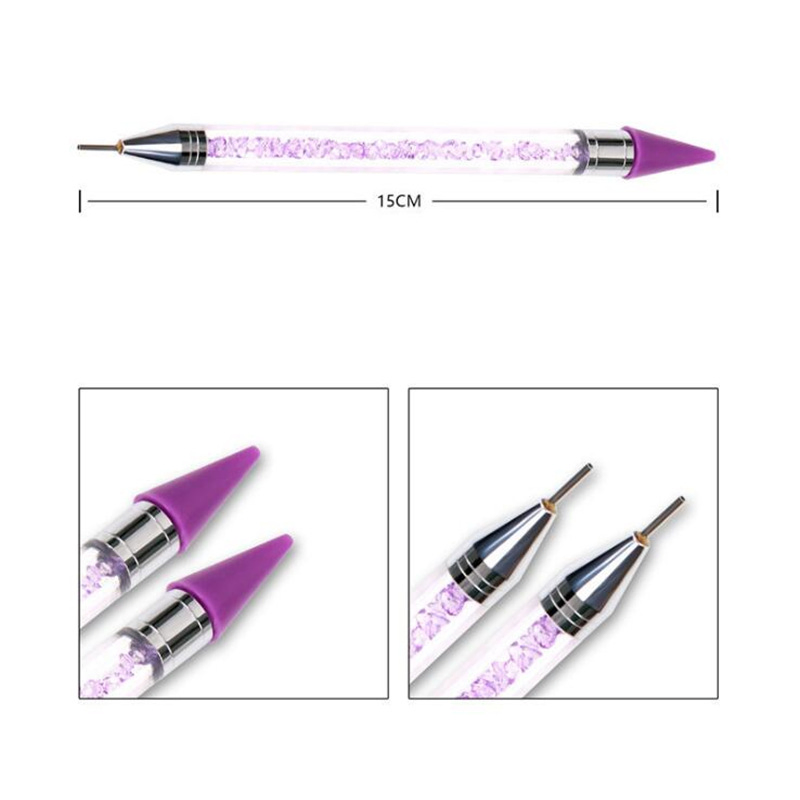 Beautiful Crystal Nail Art Wax Pen Diamond Colorful Nail Art Dotting Pen