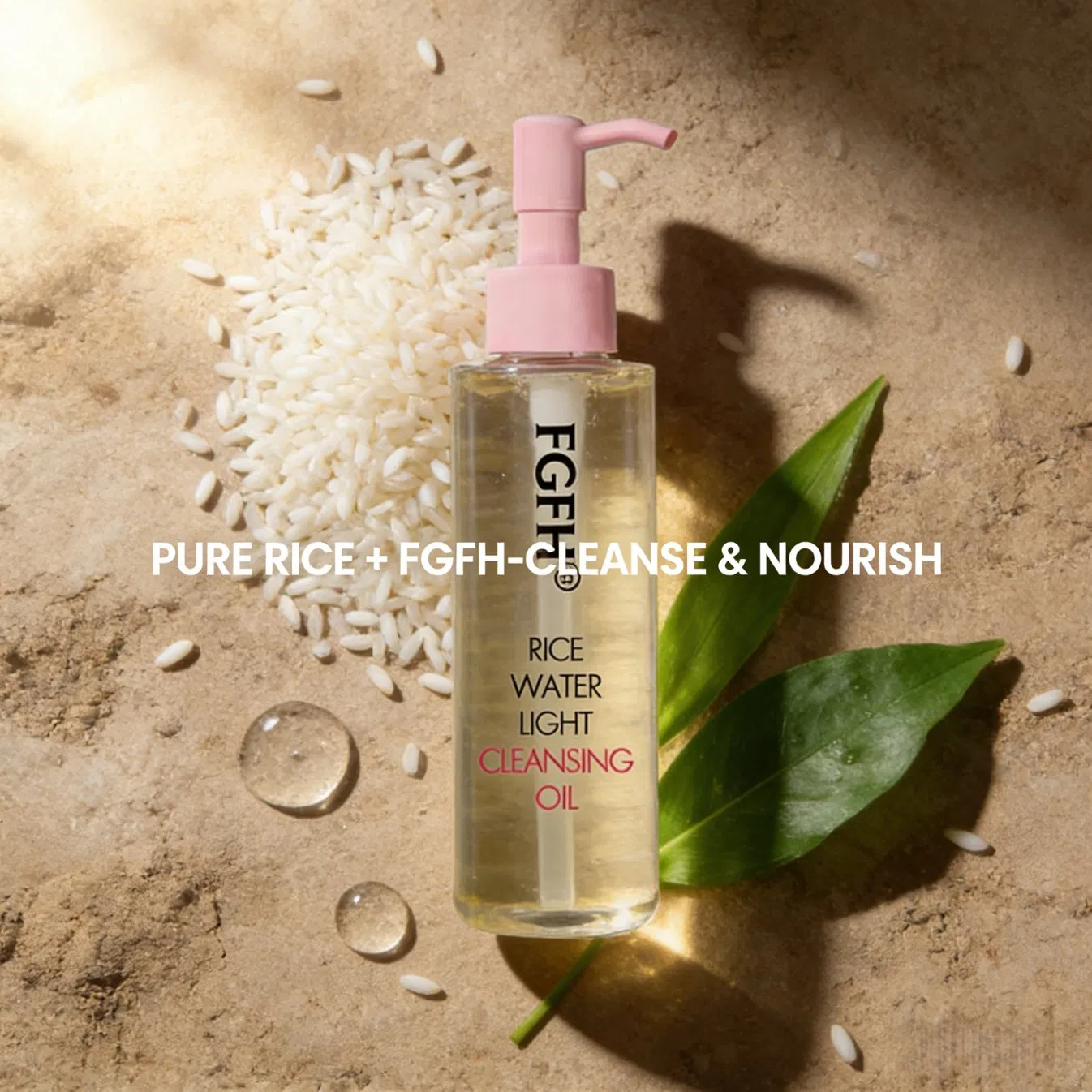 Rice Water Bright Facial Cleansing Oil Daily Makeup Remover Vegan Light Cleansing Oil