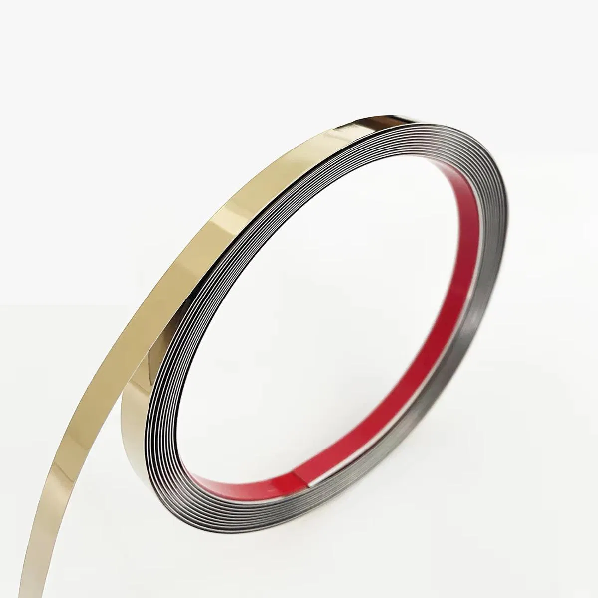 India 201 304 Stainless Steel Flat Strip Trim Patti with Self-Adhesive Backing for Cabinet Decoration