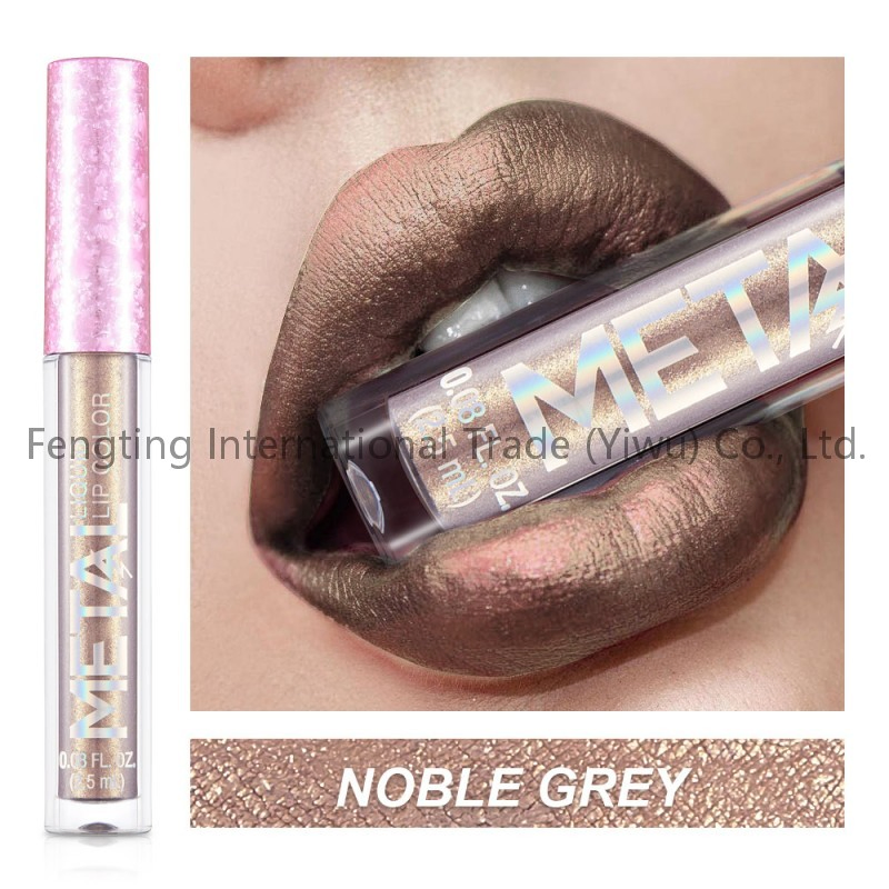 Wholesale Metal Waterproof Not Stick to Cup Long Lasting Private Label Pearl Gloss Beauty Makeup Metallic Matte Liquid Lipstick