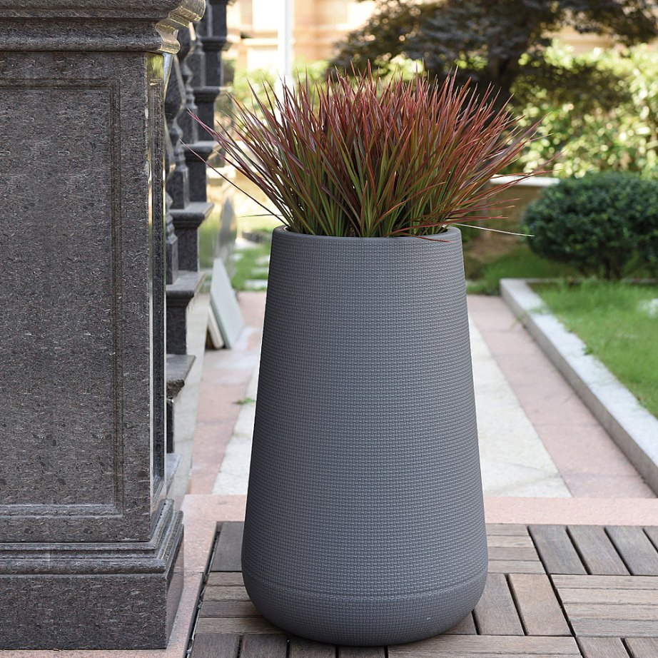 Rattan Decoration Plastic Flower Pot (KD9975-KD9977)