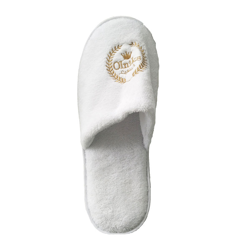 Custom Disposable Hotel SPA Soft Coral Fleece/Waffle Fleece Slippers