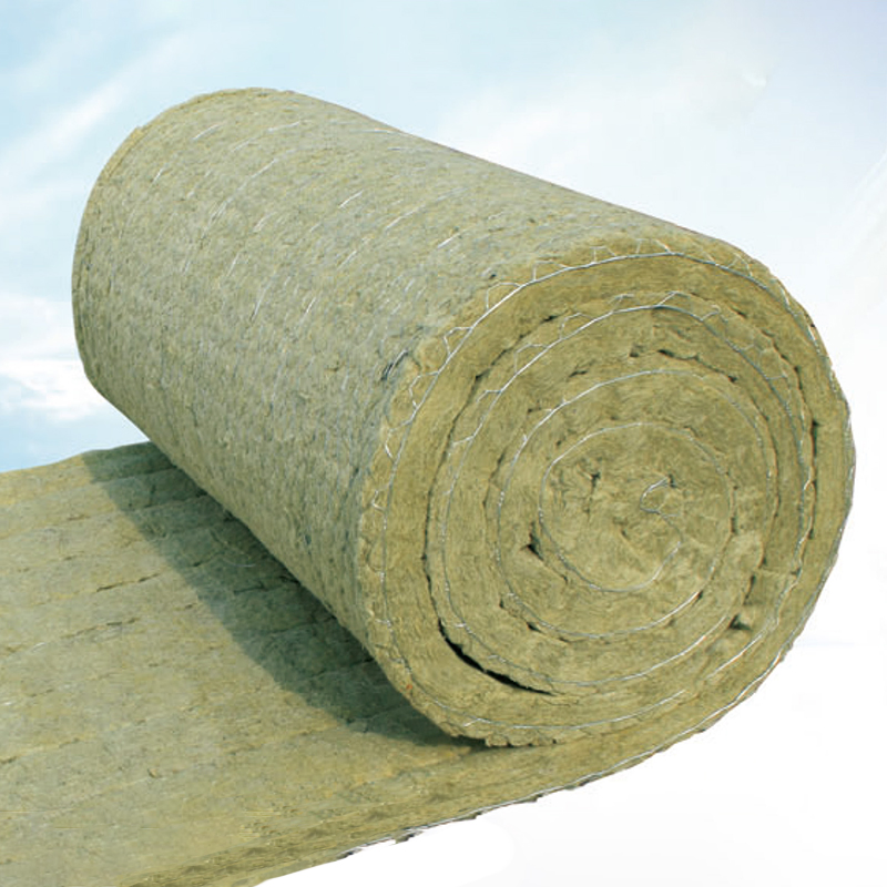 Rock Wool Roll/Blanket with Wired Mesh for Cold Room Wall, Roofing Insulation