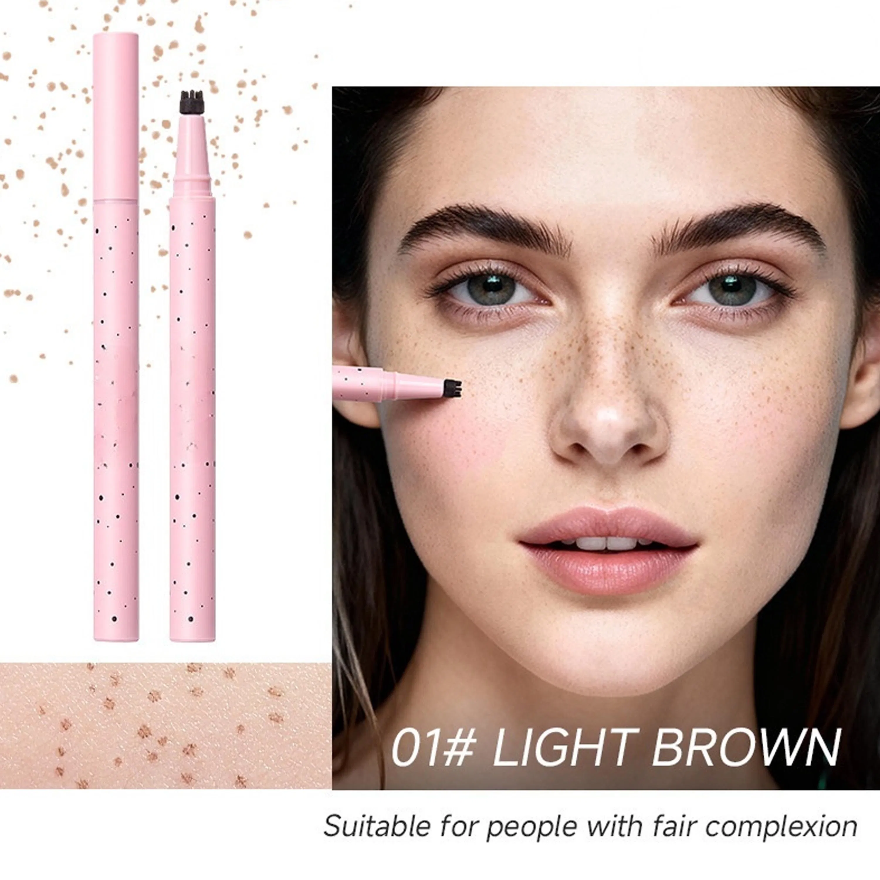 Freckle Pen, Freckle Stamp, Easily Create Real and Natural Freckles in Seconds, Long-Lasting, Waterproof, All-Day Wear Freckles