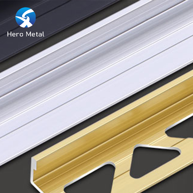 Aluminum Ceramic Tile Border Edge Matte Border Trim 2.5m Bath Tile Moulding Edge Straight Shape Strip