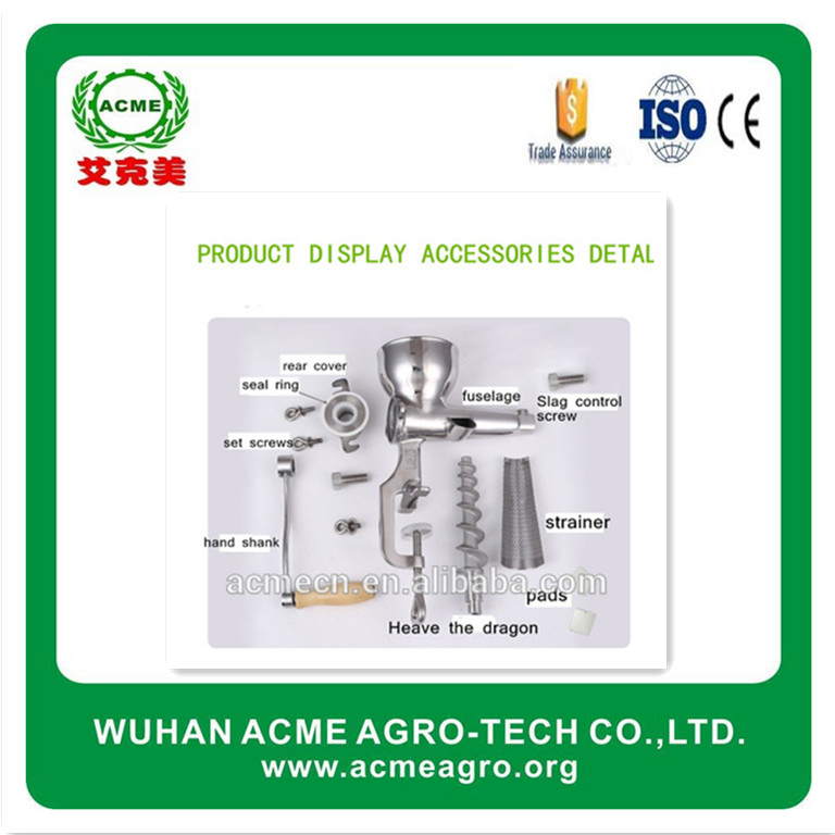 Manual Stainless Steel Small Vegetable and Fruit Juicer for Sales