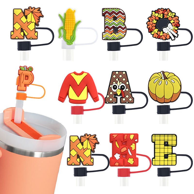 Adorable Pumpkin Straw Toppers Perfect for Autumn Gatherings