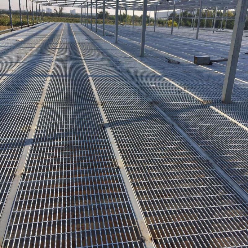 Serrated Flat HDG Steel Grating Serrated Walkway Grating