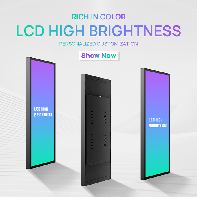 23.1 Inch Ultra-Wide Stretch Bar Display LCD Indoor Digital Shelf Advertising Screen Mount Monitor