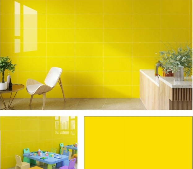 Самоклеящиеся обои-плитка Nova XPE, мрамор, желтый, 30x60 см